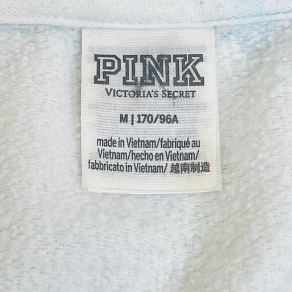 PINK VICTORIA'S SECRET Blue & White Tie Dye Sweatshirt - Size Medium - Picture 6 of 8